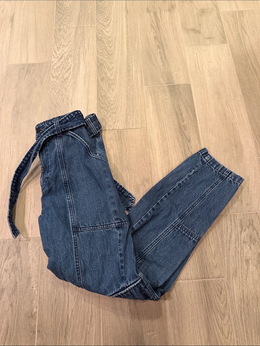 J Brand Women’s High-Waist Dark Blue Denim With Belt Size 26